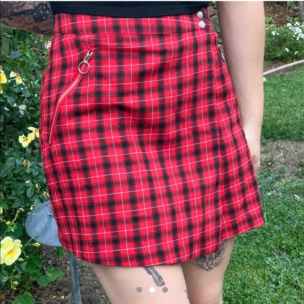 Dolls Kill Devil Class Dismissed Red Plaid Skirt - image 2